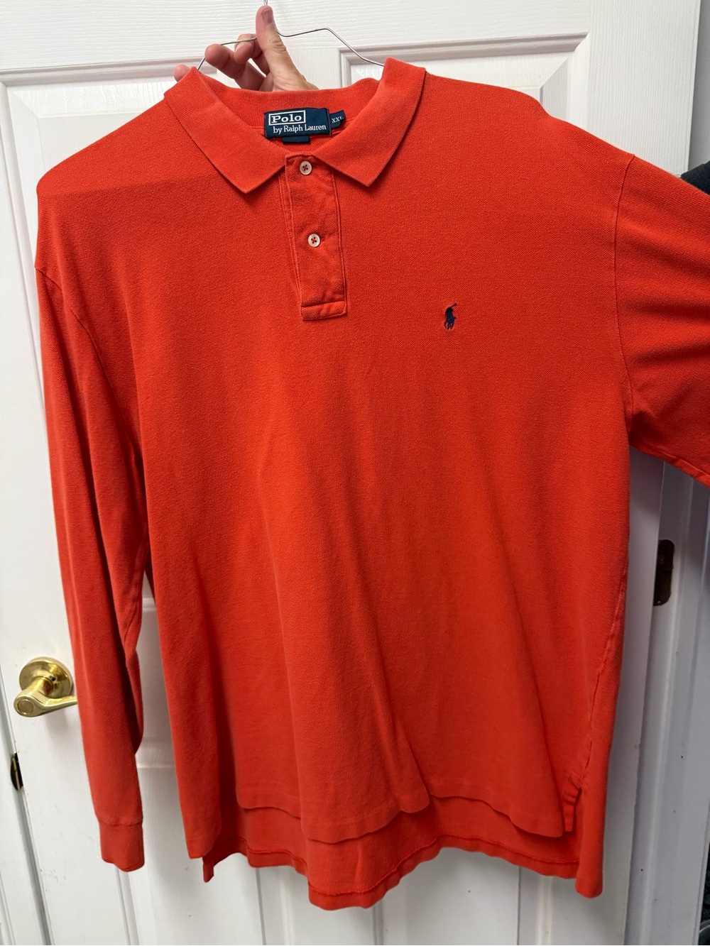 Polo by Ralph Lauren Bright Orange Long Sleeve Polo